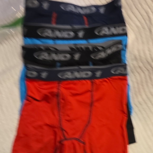 And1 Other - AND1 Boys  Boxer Briefs in Red, Blue, and Black. 4 Pair. Size Large